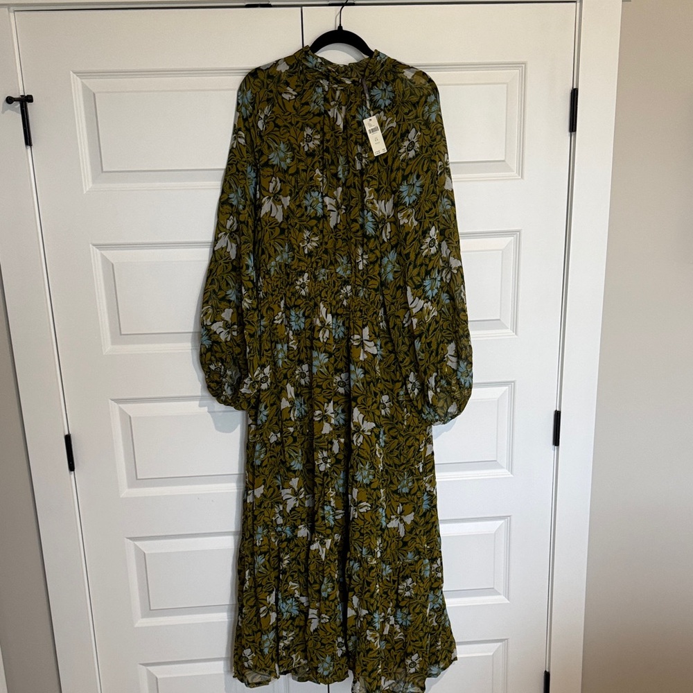 Anthropologie The Somerset long sleeve mock neck maxi Dress